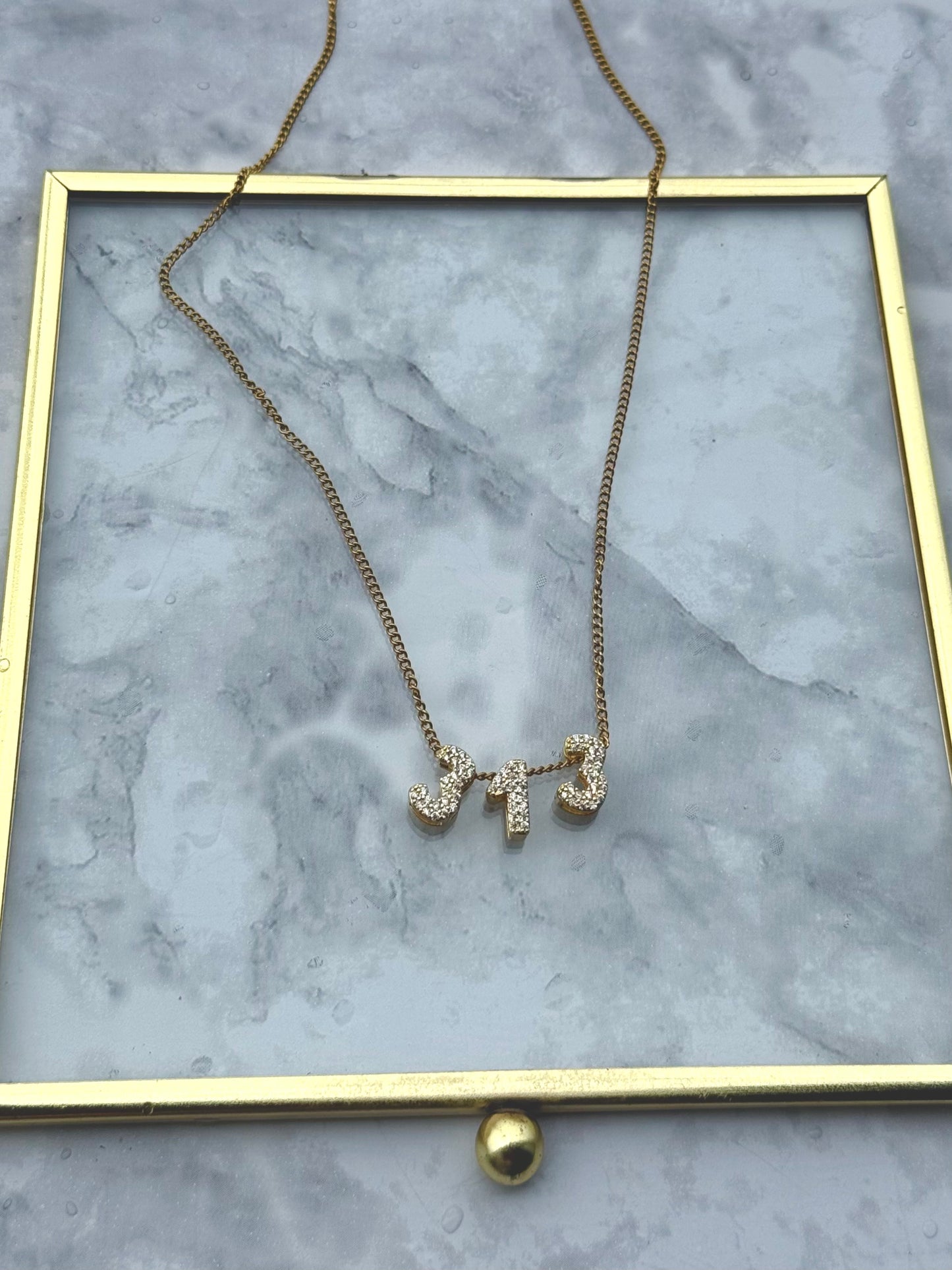 313 Pave Charm necklace