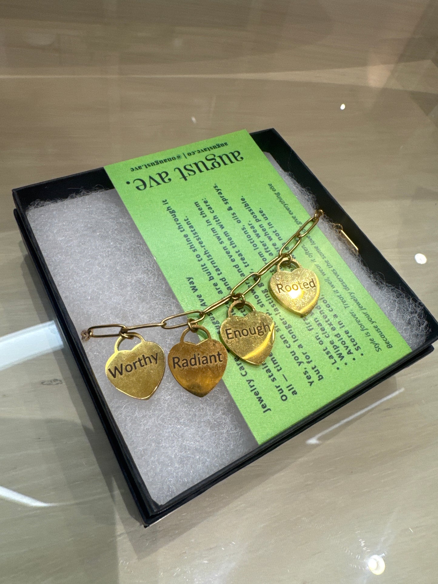 Ave-ffirmation charm bracelet