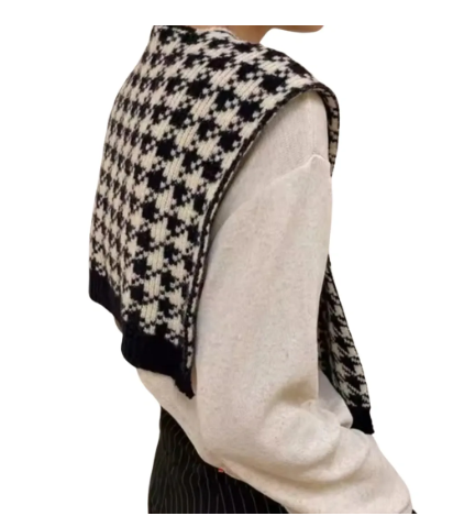 Knit Houndstooth Shawl