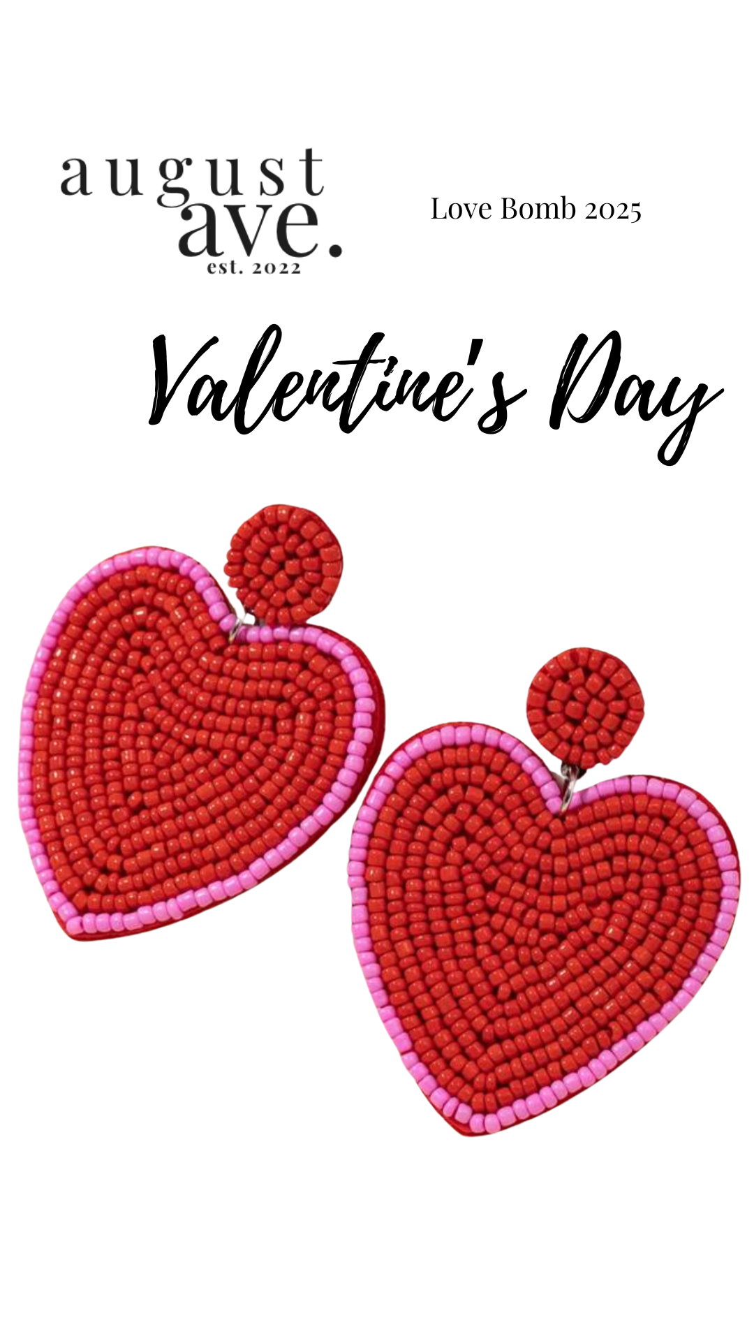 Big Beaded Heart earrings