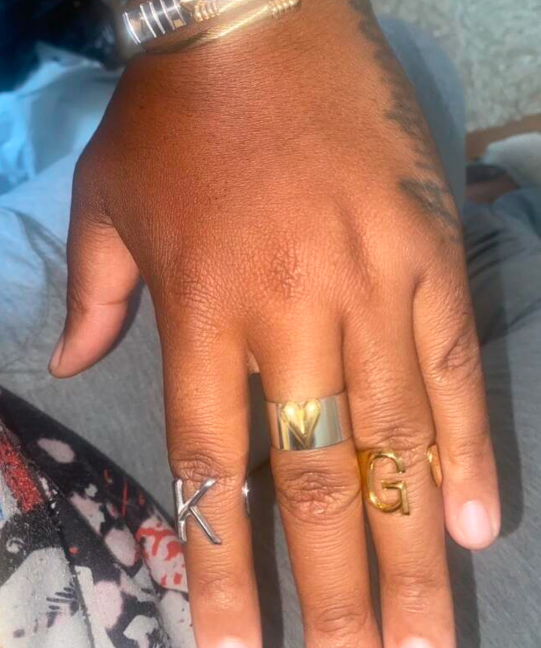Heart Shaped Mixed Metal Ring
