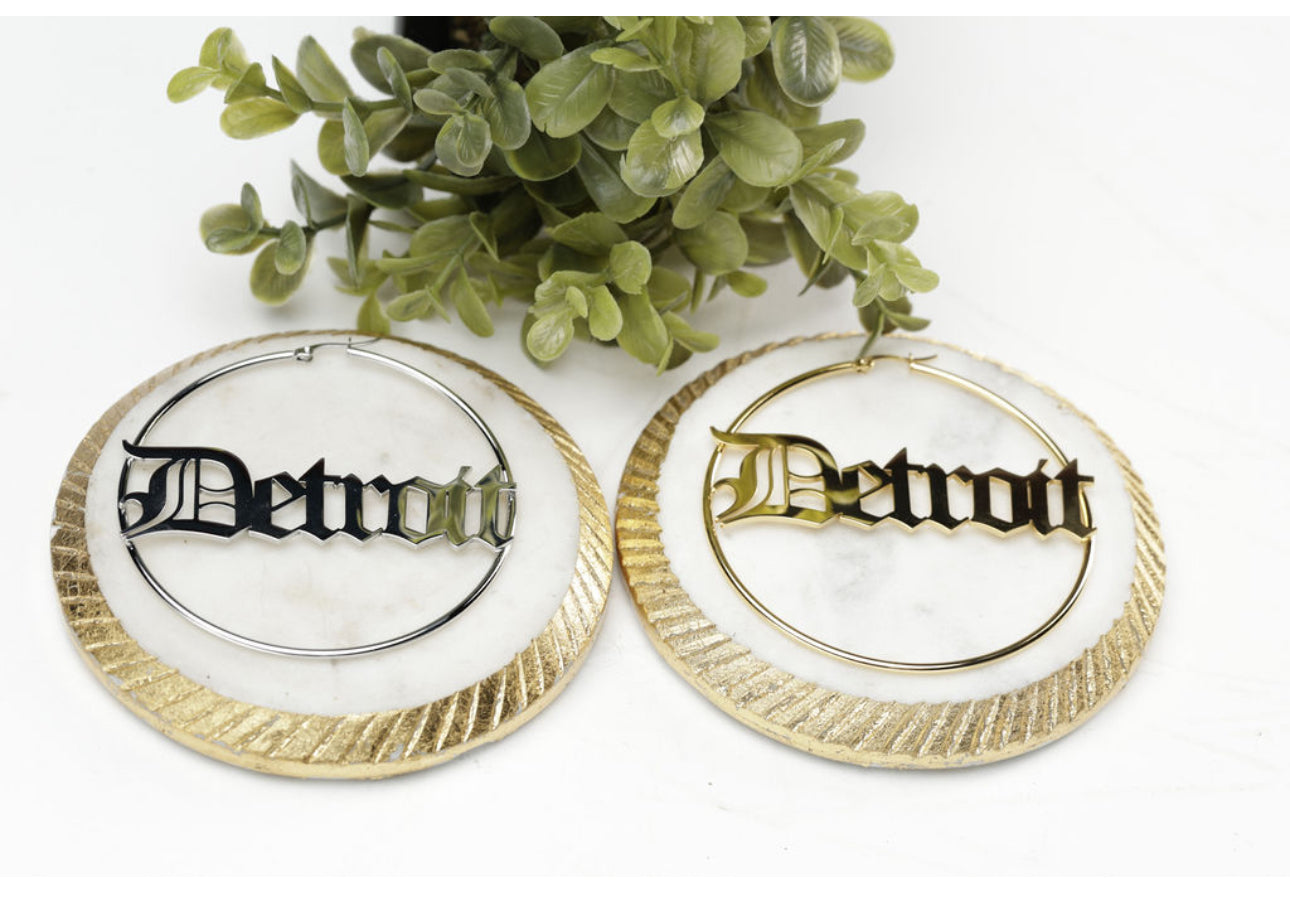Detroit Retro Big Hoops
