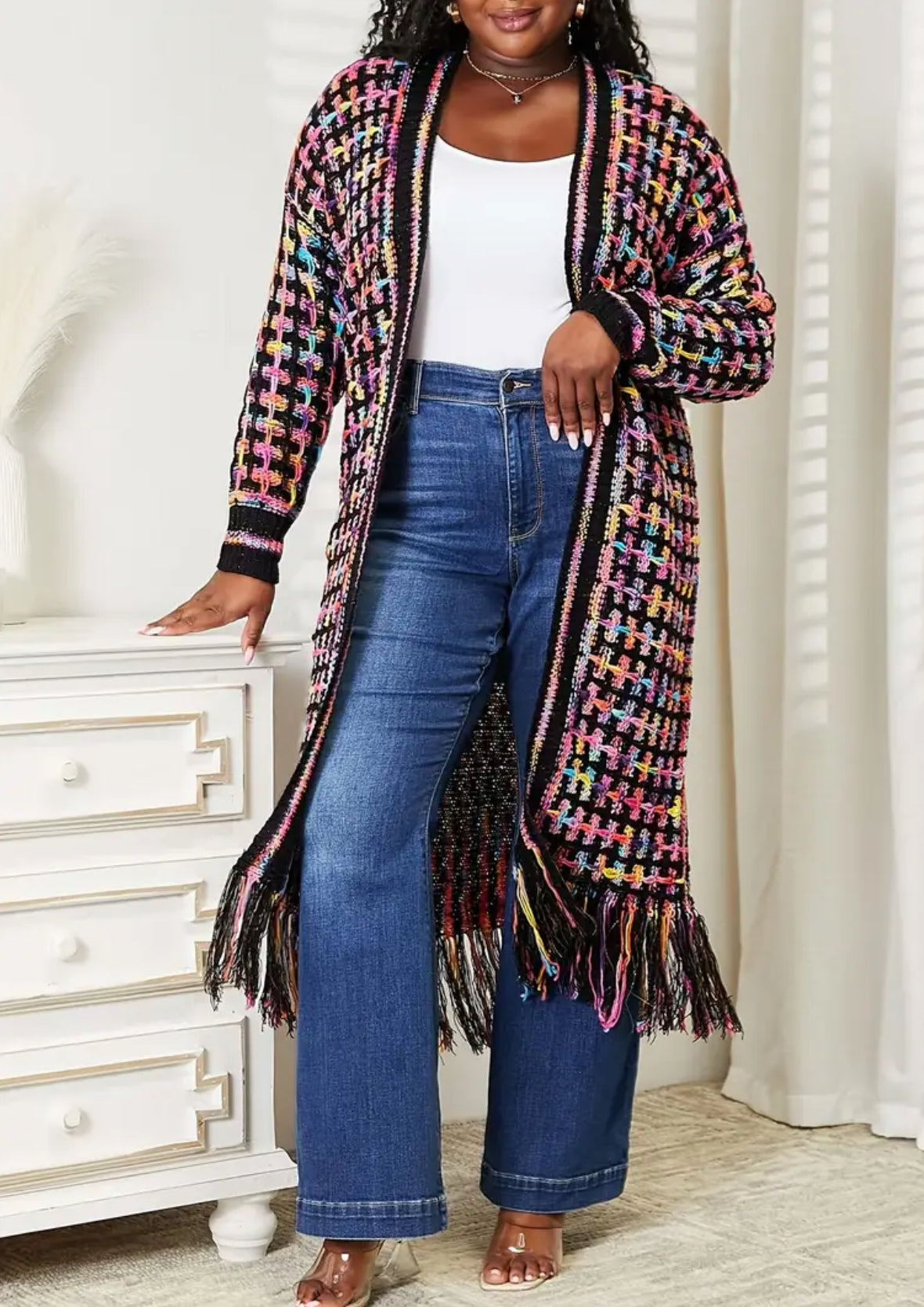 Winter Bright Knit Duster