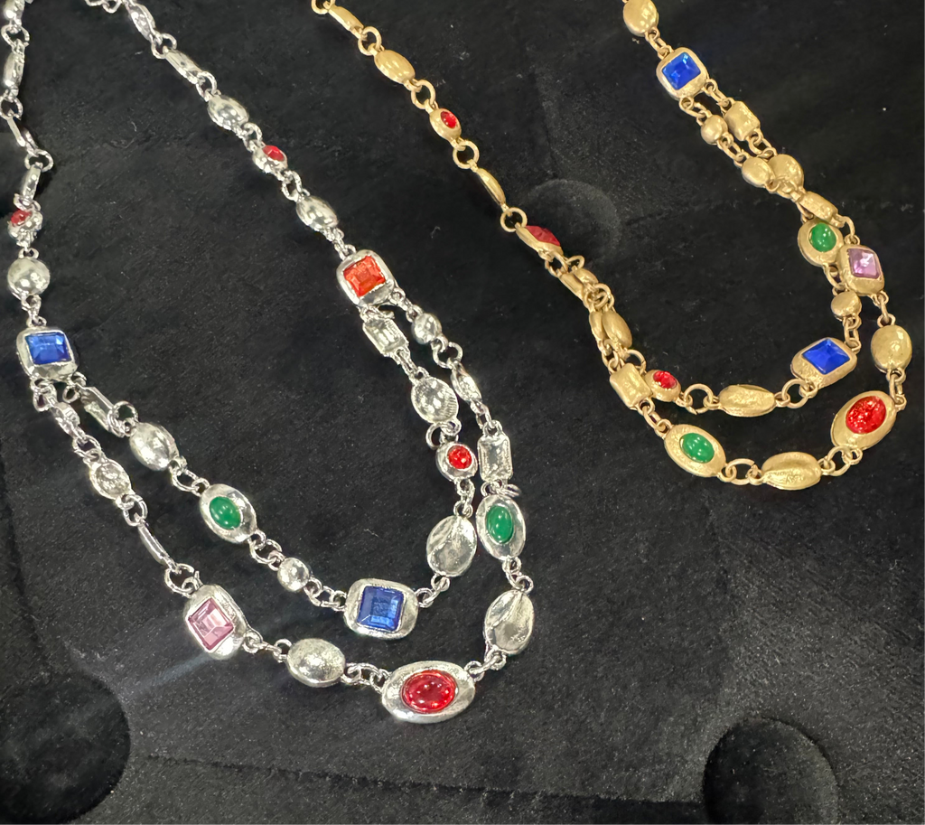 Royal gem double necklace