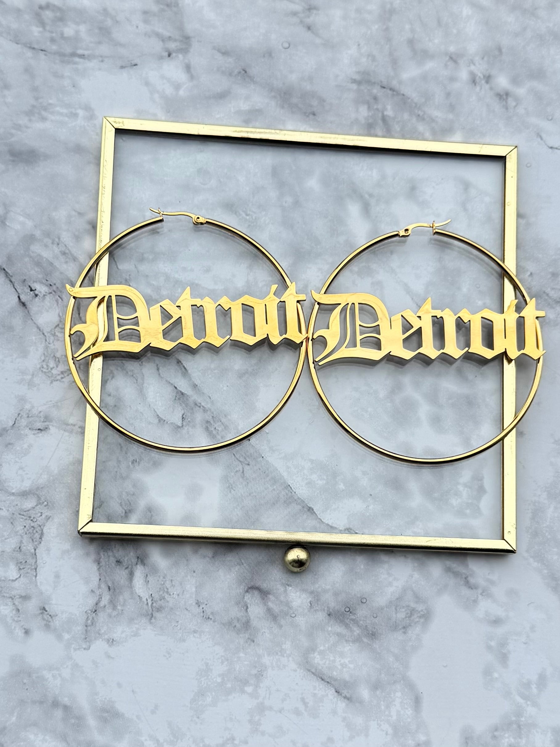 Detroit Retro Big Hoops