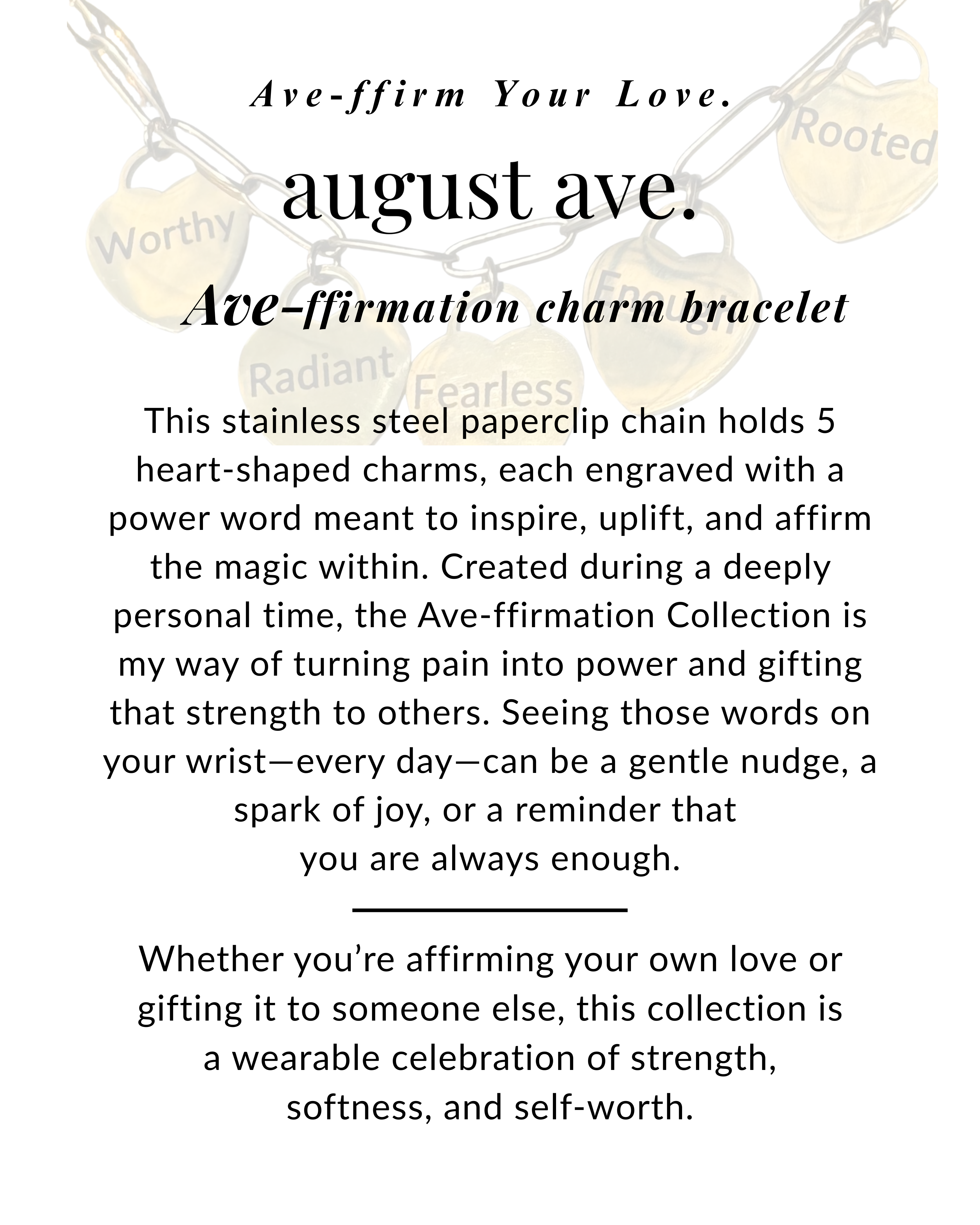 Ave-ffirmarion Charm Bracelets