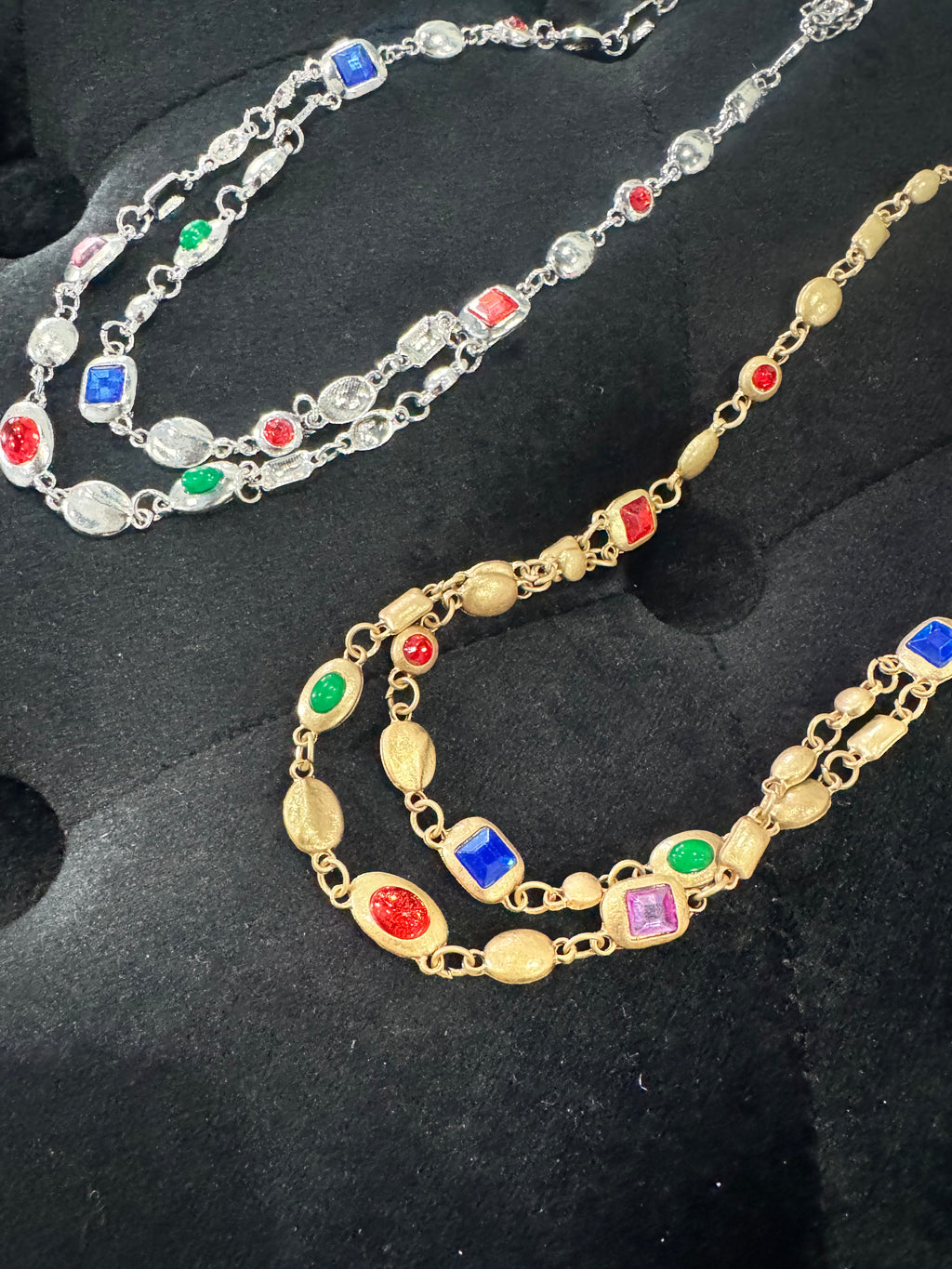 Royal gem double necklace