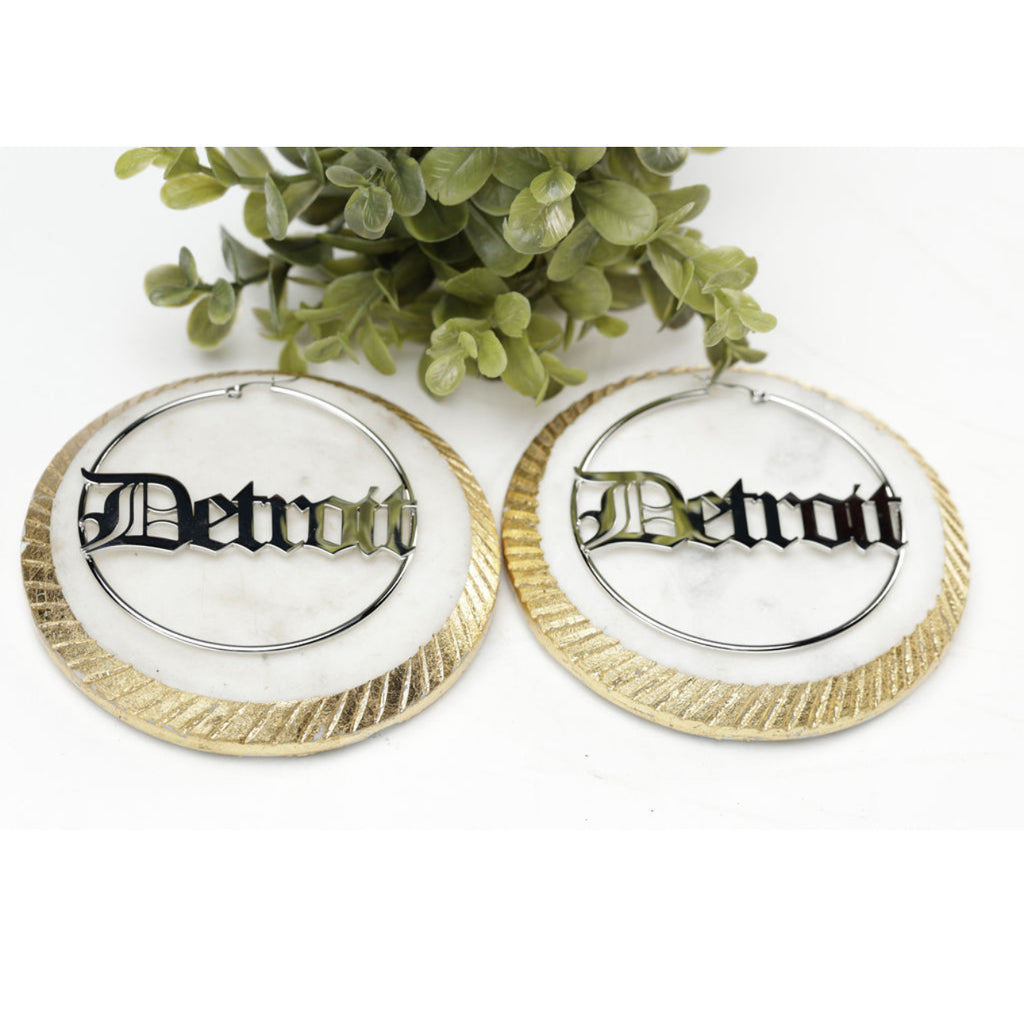 Old English DETROIT hoops
