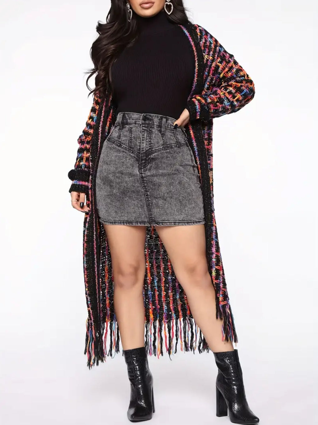 Winter Bright Knit Duster