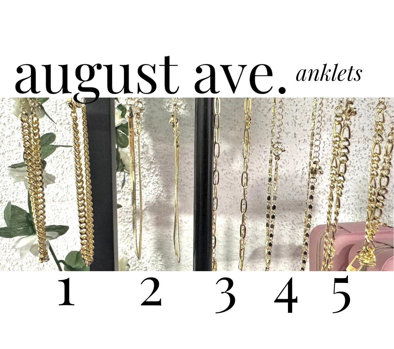 On the Ave anklets