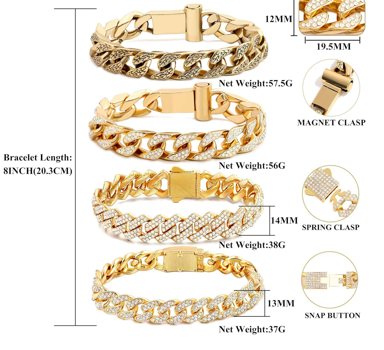 Drew Cuban Link bracelets