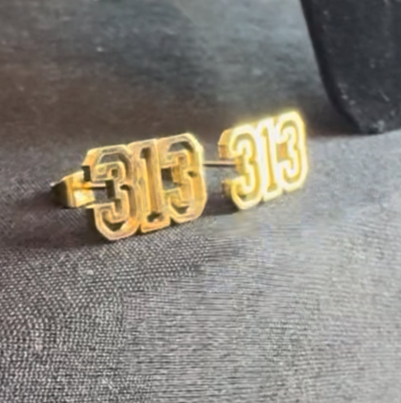 313 Post earrings