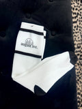 Skyline Ave Crew Sock (White + Black Detail)