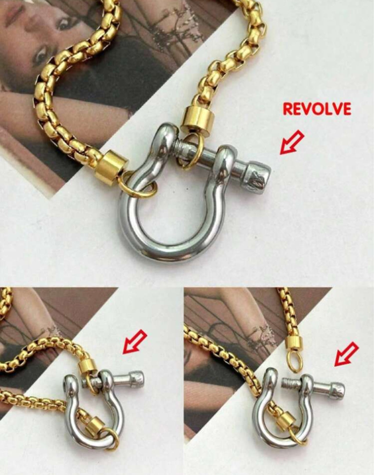 Chunky Buckle Pendant Necklace