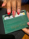 august ave. croc card holder