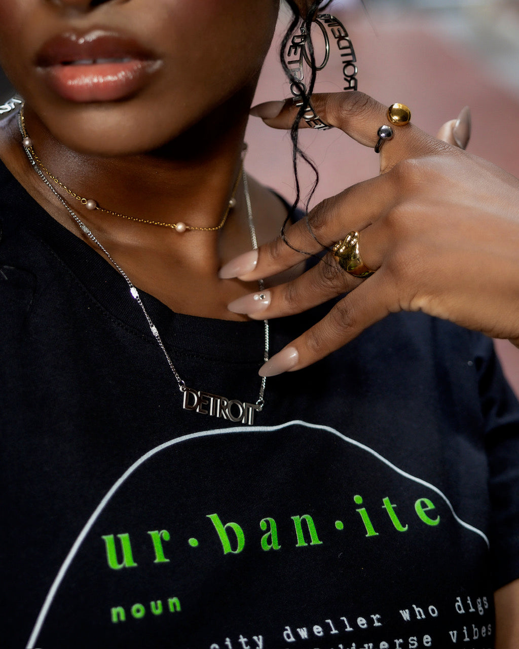 DETROIT Signature Block Hoops