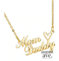 Custom Double Name Heart Necklace